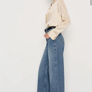 Reformation Cary High Rise Slouchy Wide Leg Jeans — Colorado